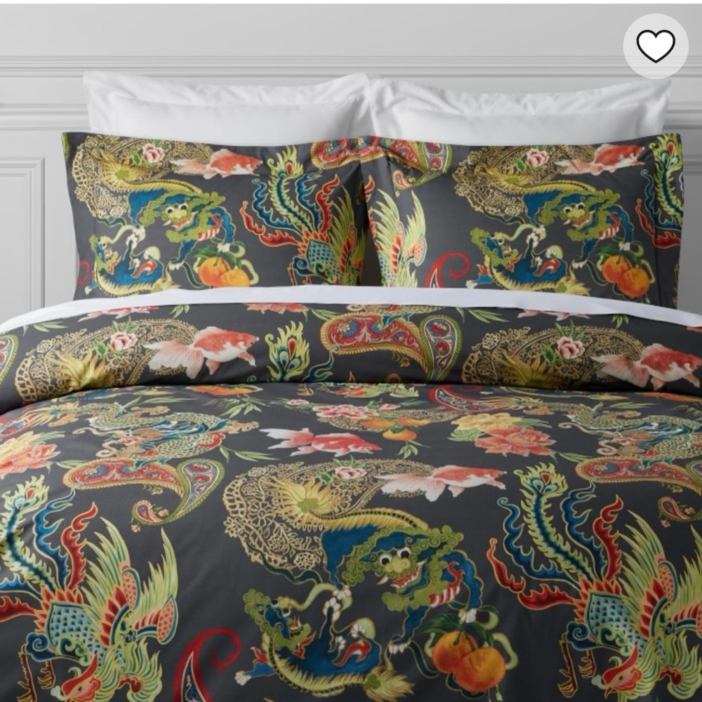 Williams Sonoma New Moon King duvet cover and two shams